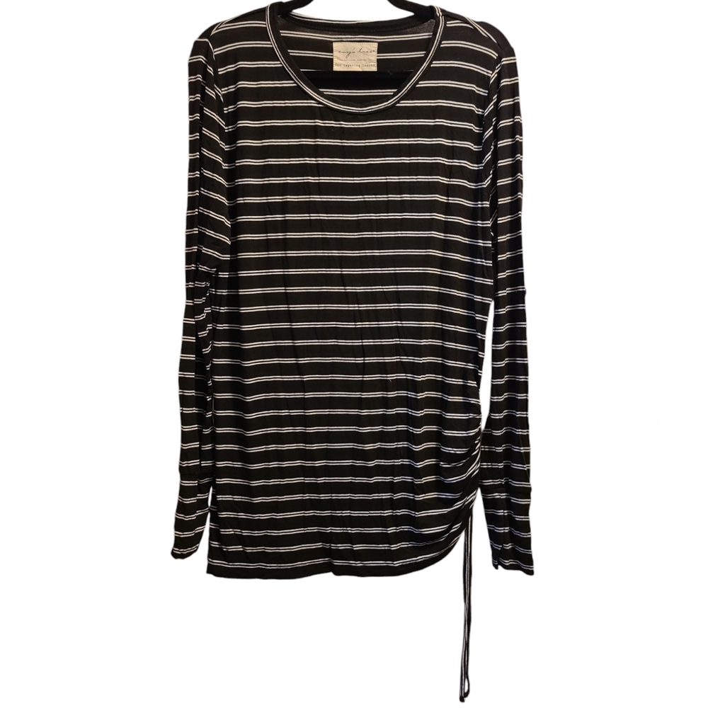 Long-sleeved tee with ruching L